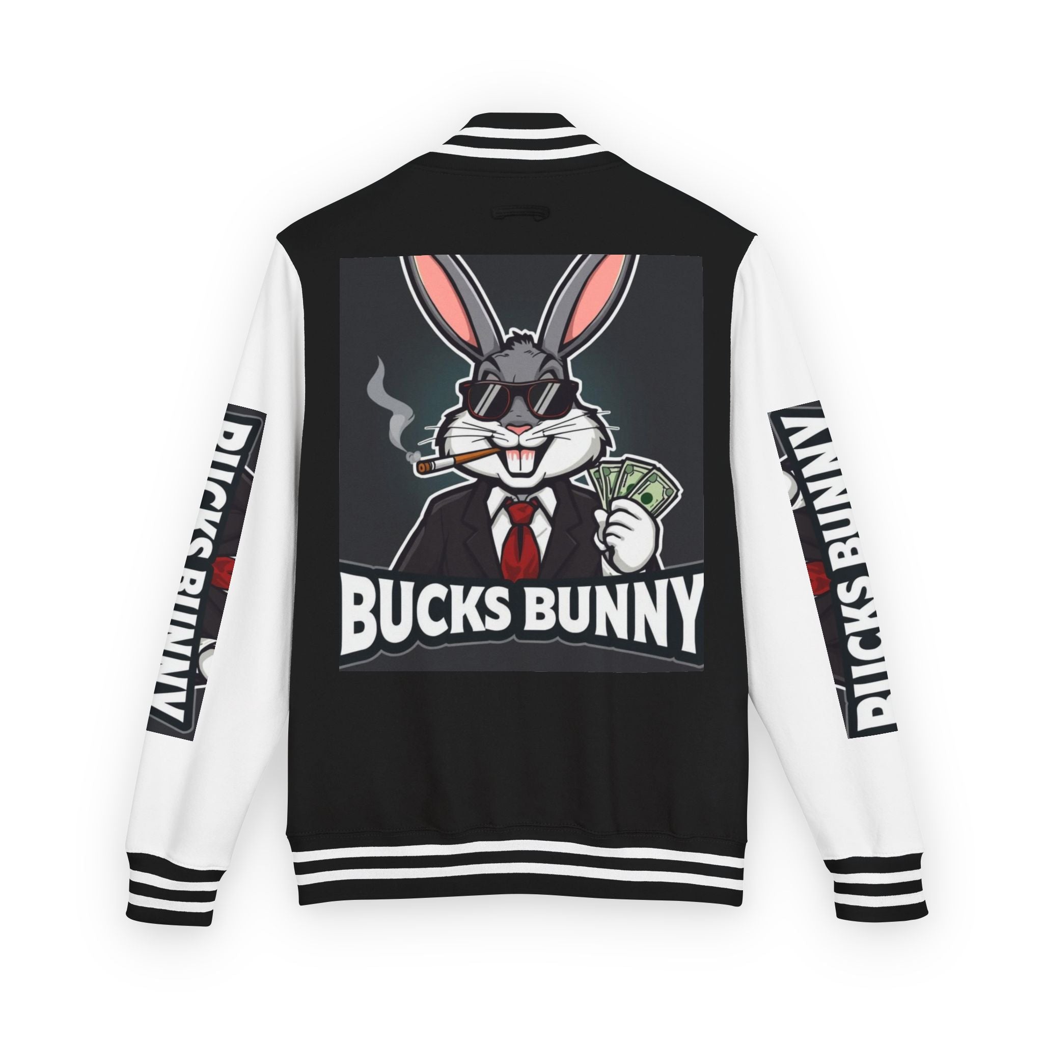 Bucks Bunny Letterman Jacket — Varsity Rabbit Logo Bomber
