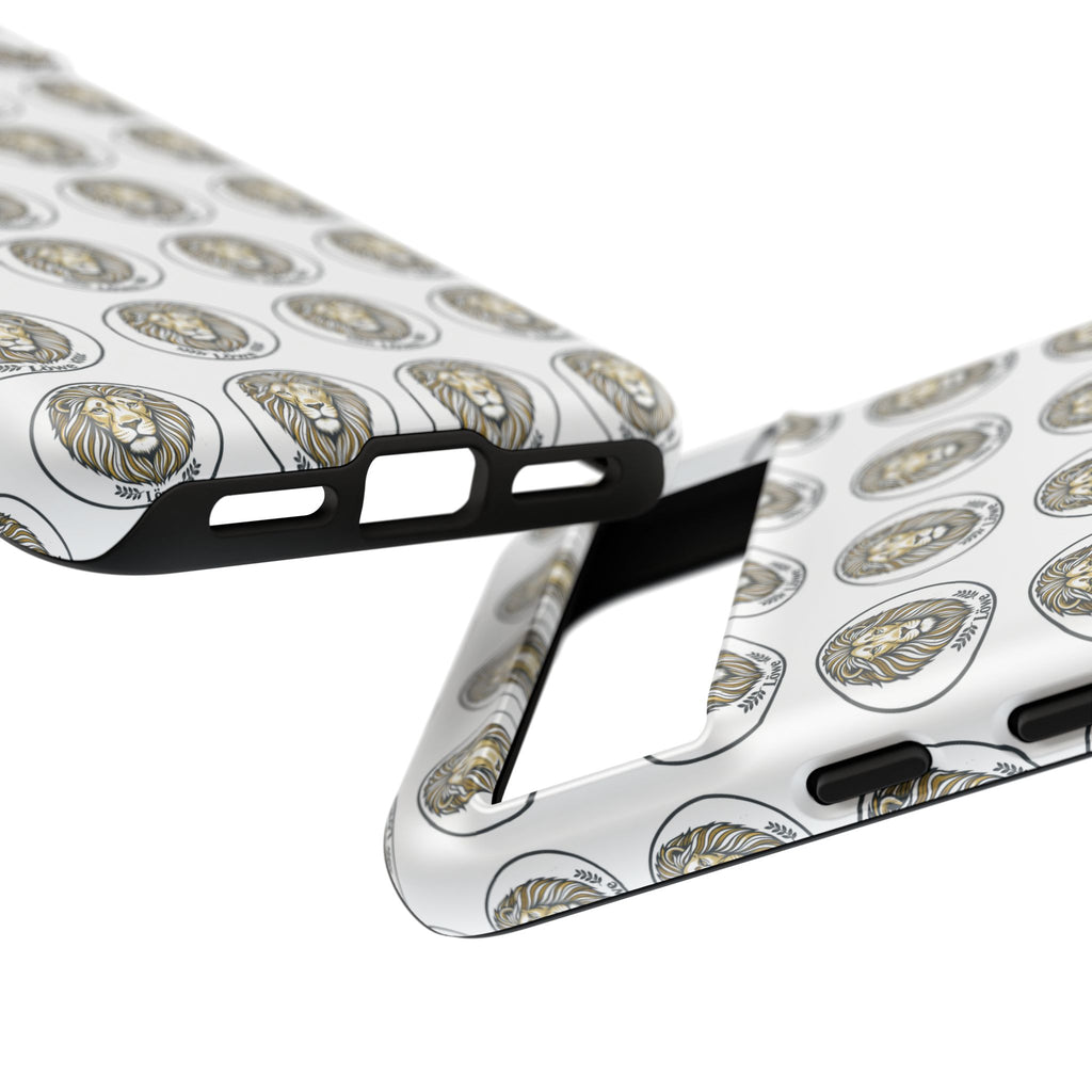 Lion Seal Pattern Phone Case — Protective Tough Case with Vintage Heraldic Design