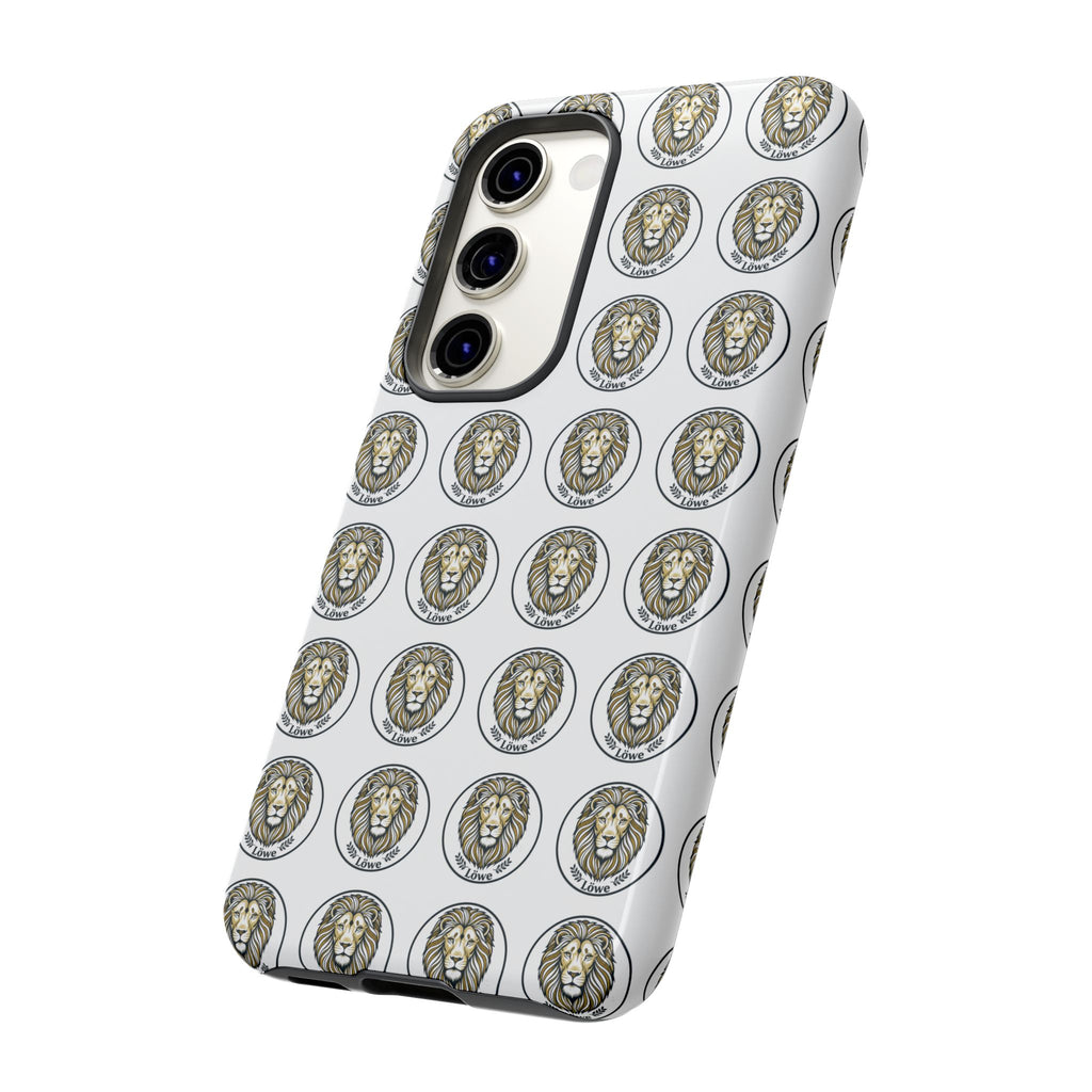 Lion Seal Pattern Phone Case — Protective Tough Case with Vintage Heraldic Design