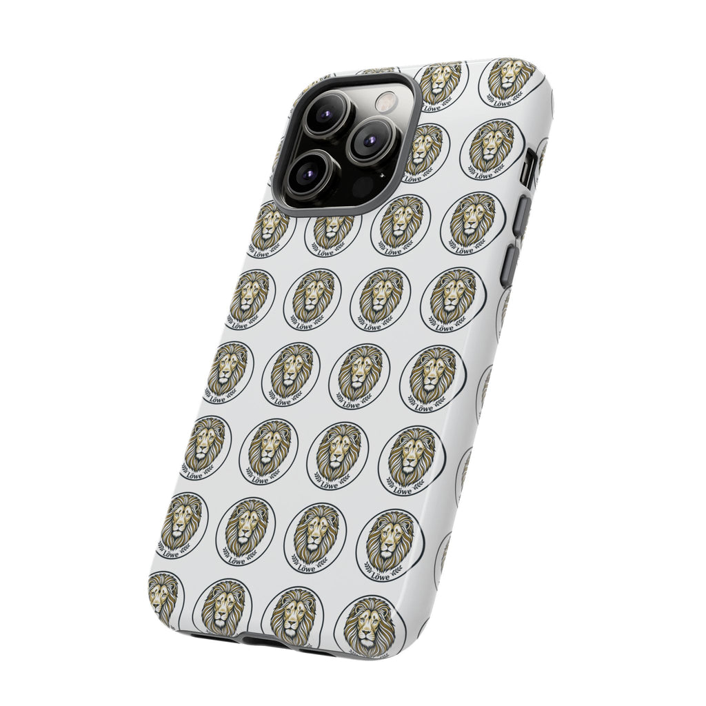 Lion Seal Pattern Phone Case — Protective Tough Case with Vintage Heraldic Design
