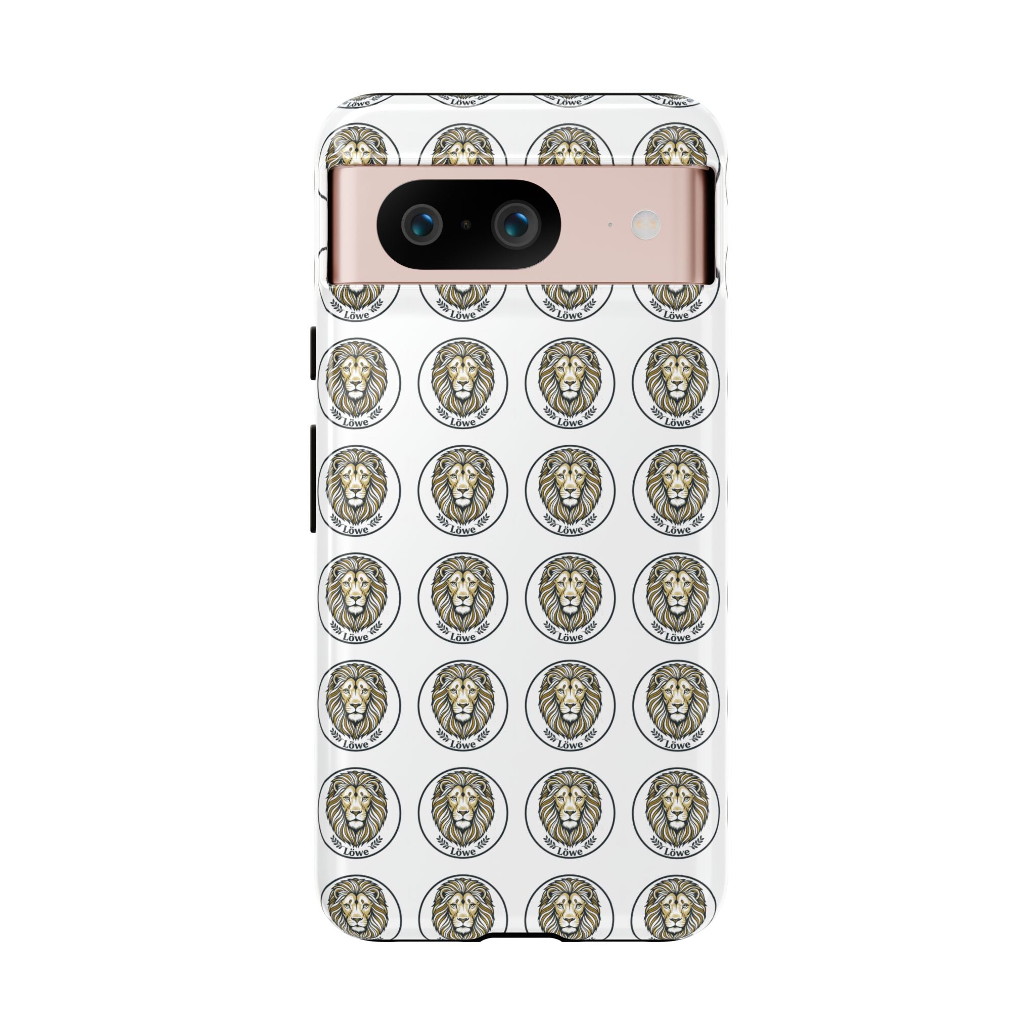 Lion Seal Pattern Phone Case — Protective Tough Case with Vintage Heraldic Design