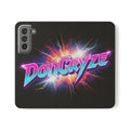 DonCryze Retro Lightning Flip Phone Case — Neon 80s Wallet Cover
