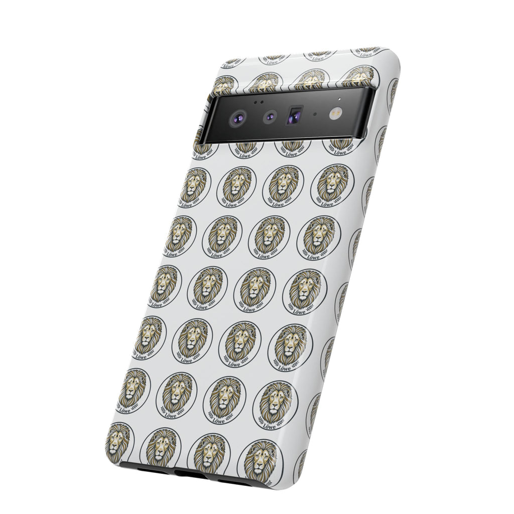 Lion Seal Pattern Phone Case — Protective Tough Case with Vintage Heraldic Design