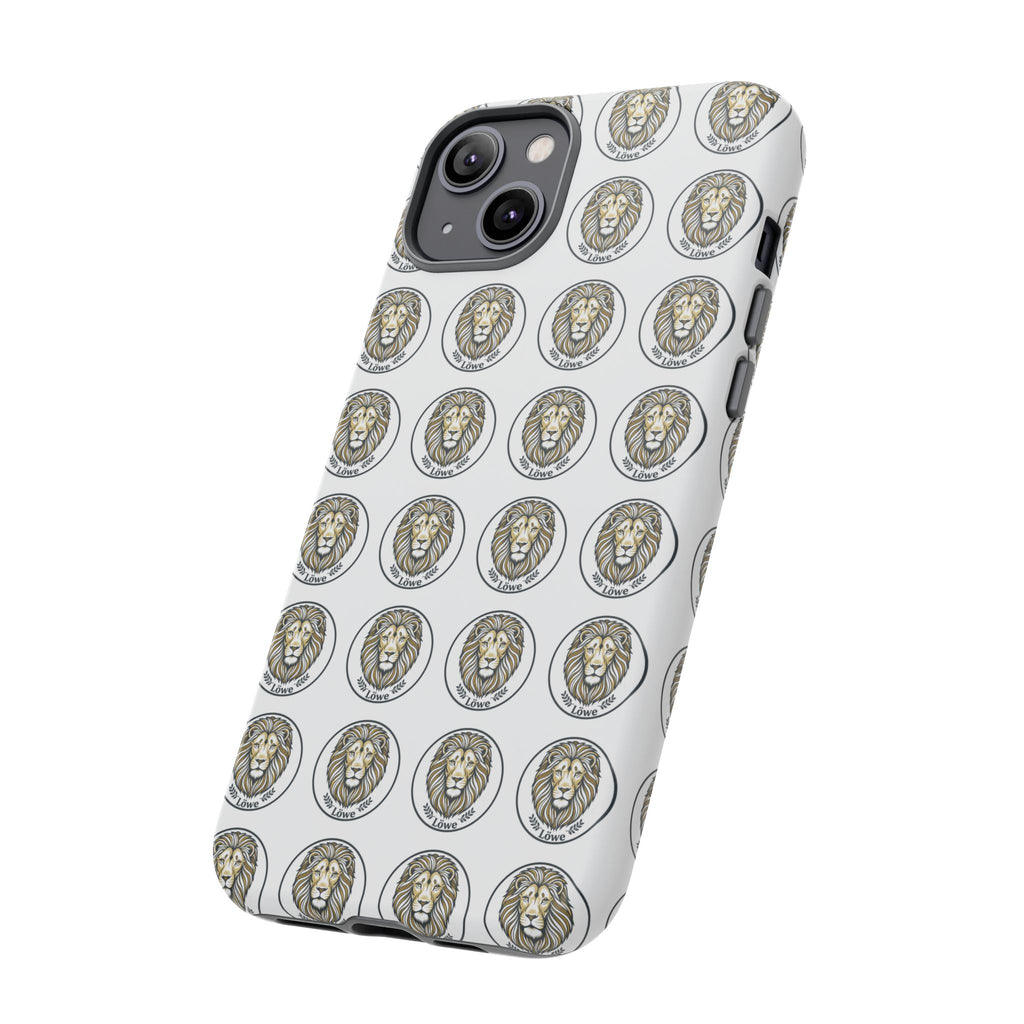 Lion Seal Pattern Phone Case — Protective Tough Case with Vintage Heraldic Design