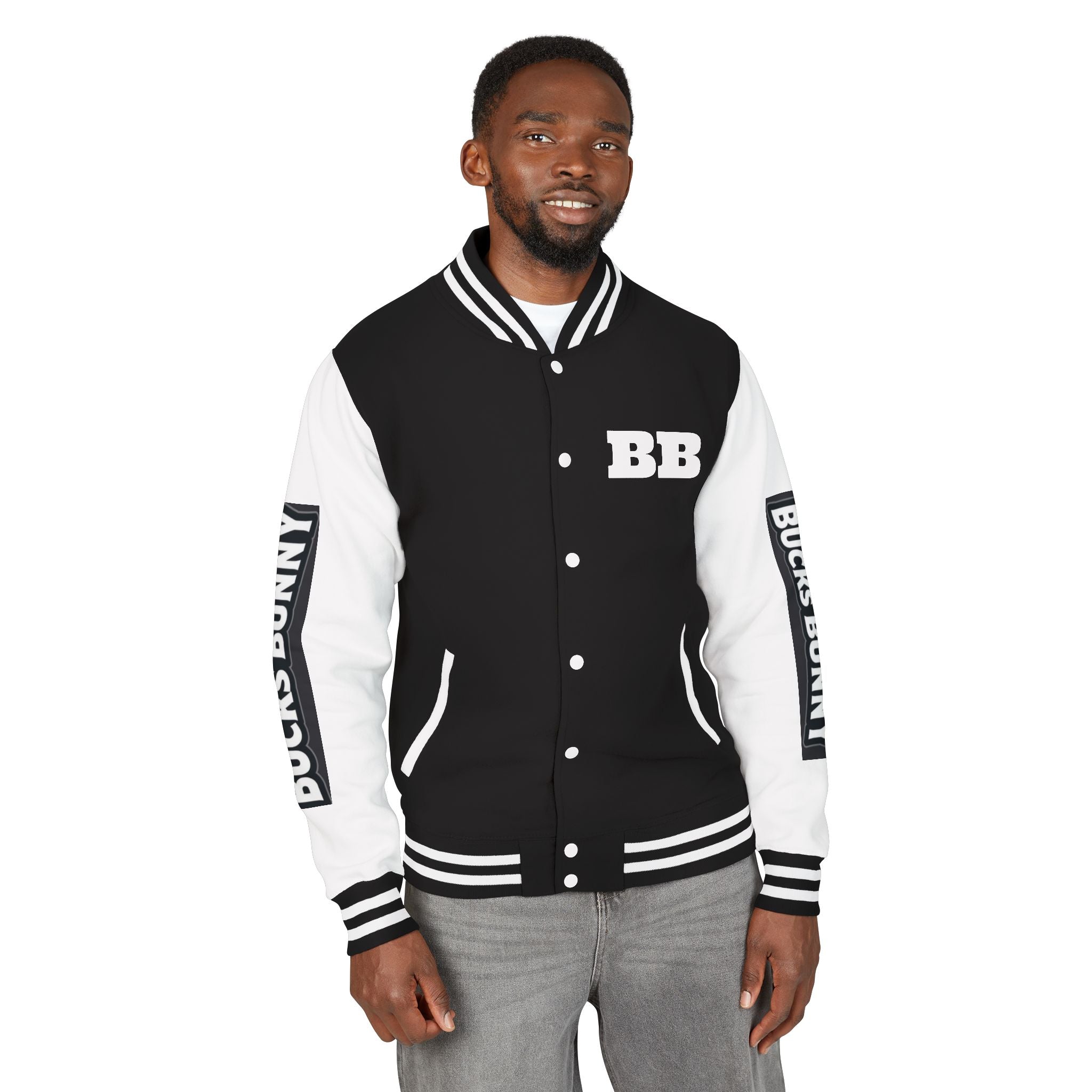 Bucks Bunny Letterman Jacket — Varsity Rabbit Logo Bomber