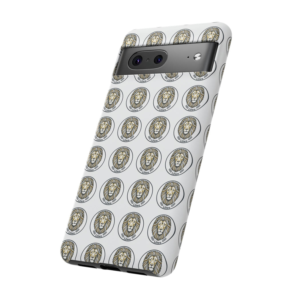 Lion Seal Pattern Phone Case — Protective Tough Case with Vintage Heraldic Design