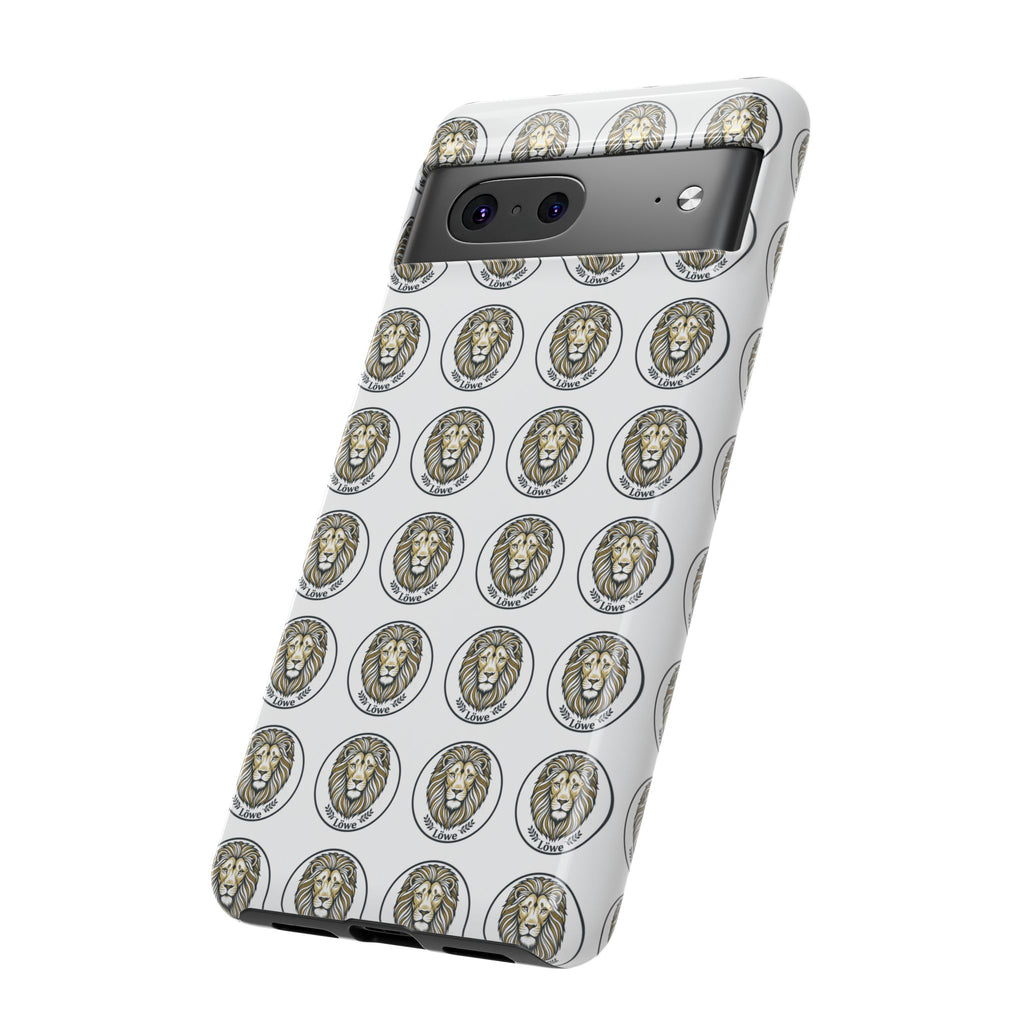 Lion Seal Pattern Phone Case — Protective Tough Case with Vintage Heraldic Design