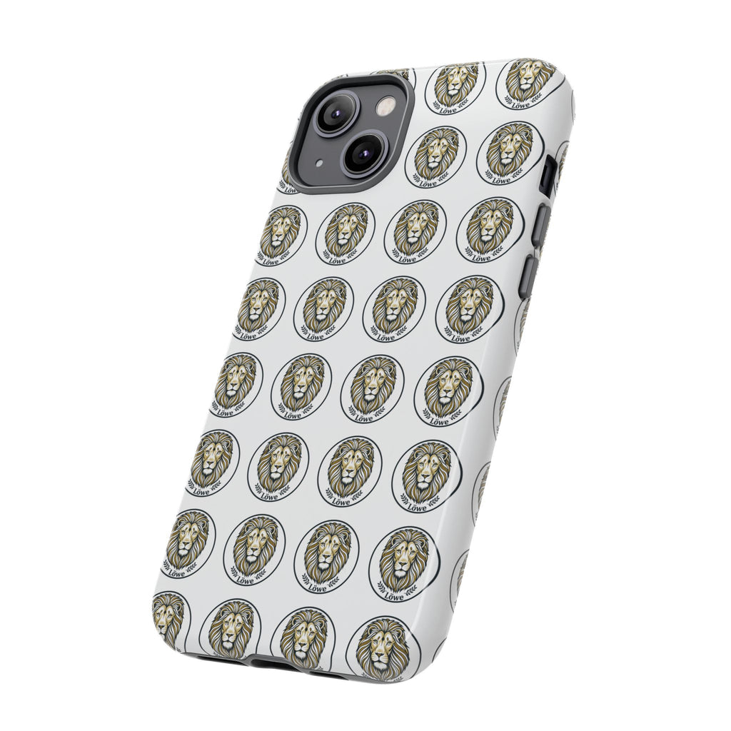 Lion Seal Pattern Phone Case — Protective Tough Case with Vintage Heraldic Design